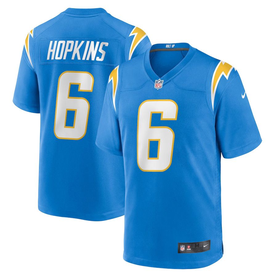 Men Los Angeles Chargers 6 Dustin Hopkins Nike Powder Blue Game NFL Jersey